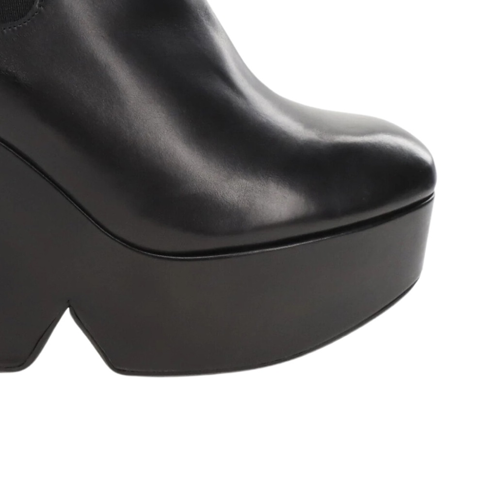 NWT’s🏷️ CLERGERIE PARIS Beatrice Womens Leather Pump Wedge Boots 🤩⭐️🤩 - Picture 6 of 7